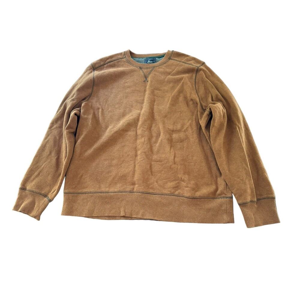 GH Bass Sweater Men's XL Rust Brown Pullover Long Sleeve Crew Neck Winter Fall